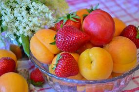 Fruit Strawberries and Apricots