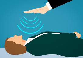 energy healing, hands as a drawing