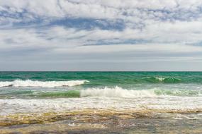 emerald sea and the coast in Spain