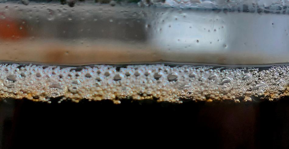 foamy bubbles of sweet coffee