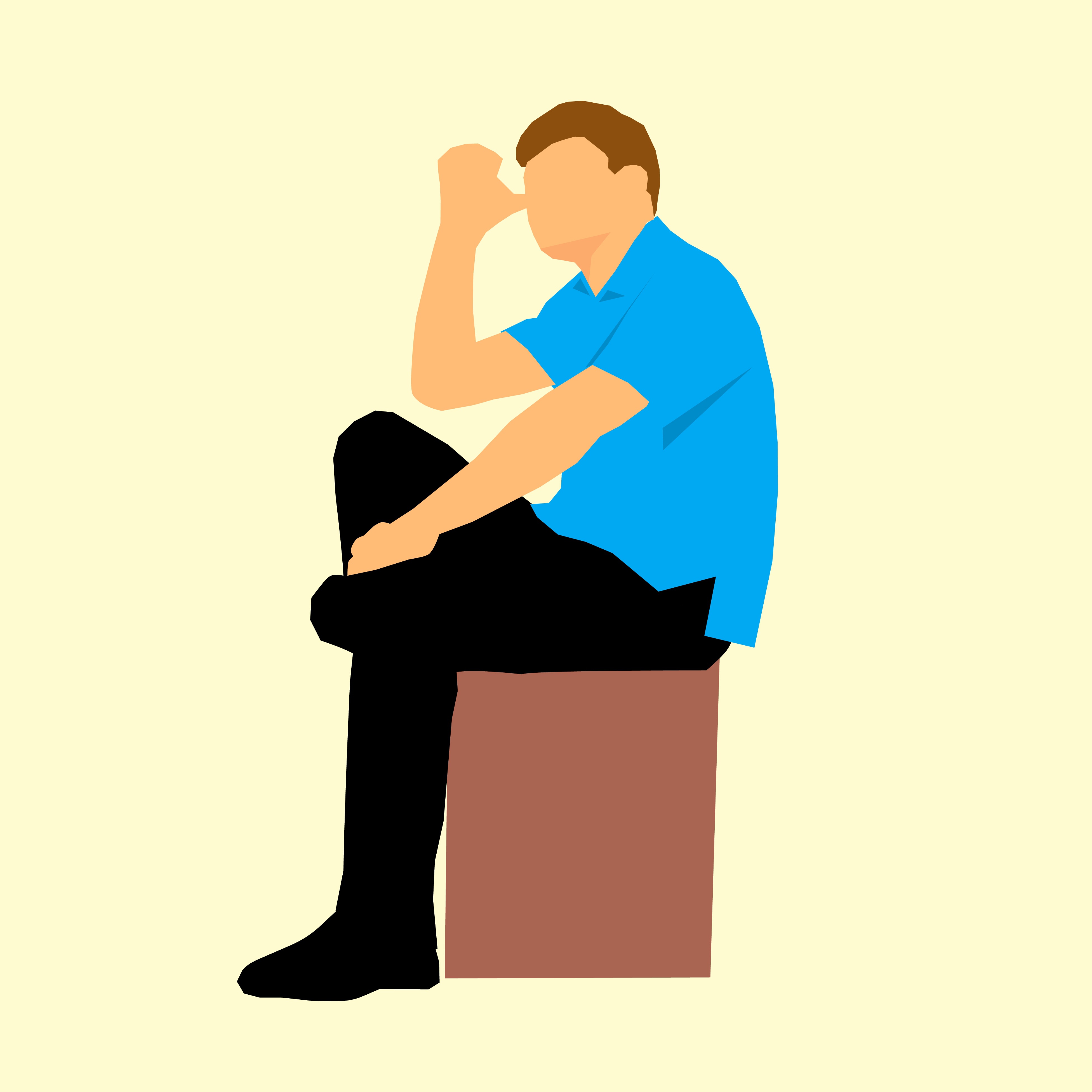 Man sitting chair as a drawing free image download