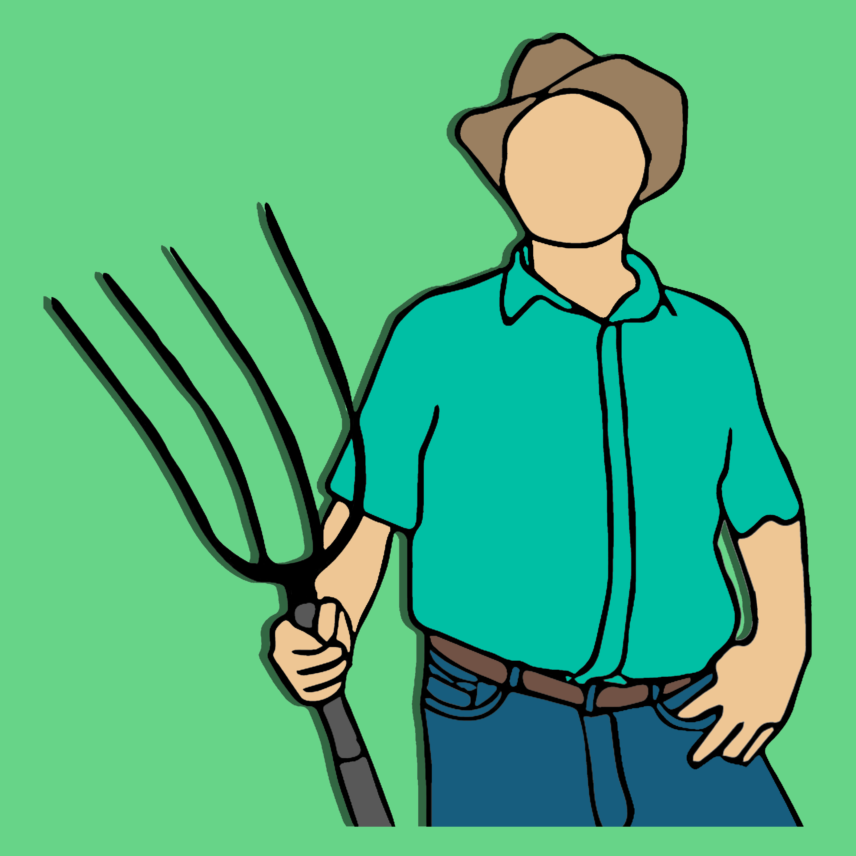 Farmer With Pitchfork As An Illustration Free Image Download   5879978 