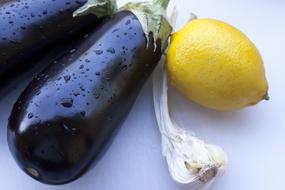 Eggplant and Lemon and Garlic Cutting