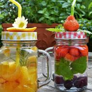Glasses Water Fruit