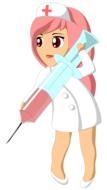 nurse injection syringe drawing