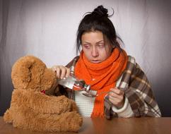 Girl Flu Medication adn toy