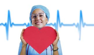 Nurse Heart Pulse person drawing