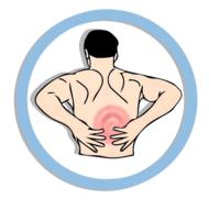 back pain doctor drawing
