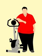 man with overweight body as an illustration