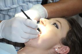 the girl at the reception dentist