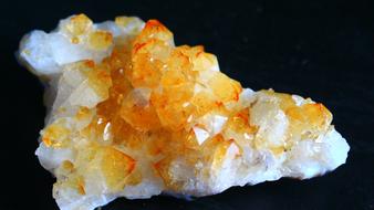 Beautiful white and orange Citrine Crystal