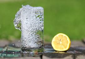 Water Glass with lemon