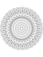 Beautiful black and white mandala drawing