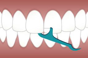 plackers dental flossers teeth drawing