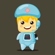 cartoon robot doctor