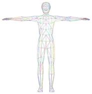 3d abstract art male drawing