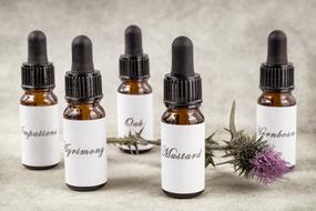 homeopathy oils in bottles