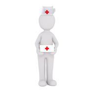 medical sister white 3d model drawing