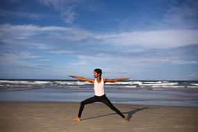 Yoga Indian Guy sea