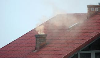 Smoke Burning roof