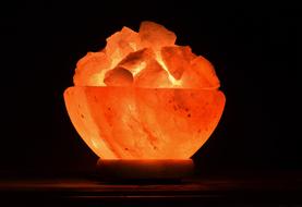 illuminated salt crystal