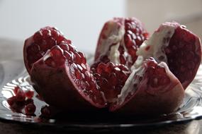 closeup picture of Red fresh Pomegranate