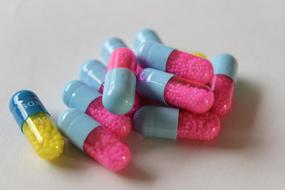 multicolored capsules with medicines