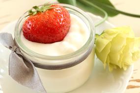 Fit Dessert Yogurt With flower