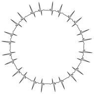 electrocardiogram in circle, drawing