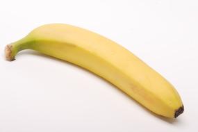 photo of one banana on a white background