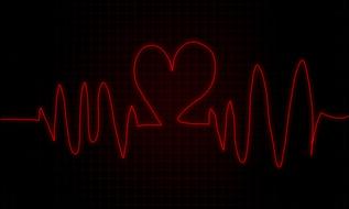 heart red beat drawing