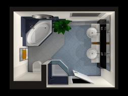 clipartt of 3d object of bathroom