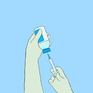 vaccination syringe healthcare drawing