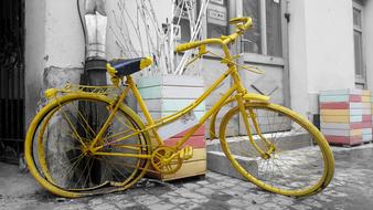 Vintage Bike Old yellow