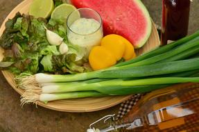 Onions Leek Salad