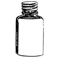 bottle pills medicine drawing