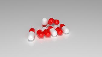 white-red capsules