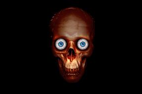 halloween drawing, dead head at darkness