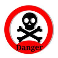 danger skull vector clipart sign drawing