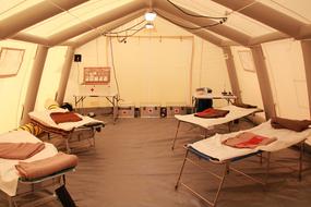 Civil Protection, interior of Treatment Tent