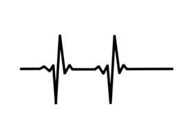 black cardiogram as an illustration