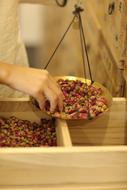 Traditional Chinese herb hands
