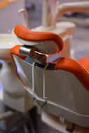 orange dentist chair