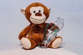 toy monkey with Inhalation Mask