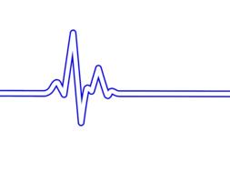 drawn blue cardio rhythm