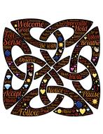 celtic knot design weave drawing