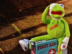 Kermit with First Aid
