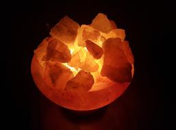 orange salt lamp