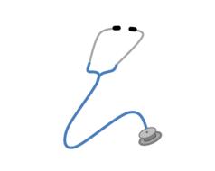 painted blue stethoscope