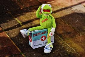 green frog Kermit First Aid toy
